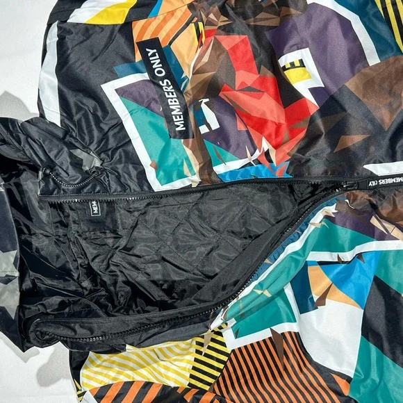 Members Only Black and Blue Graphic Jacket - Picture 5 of 7